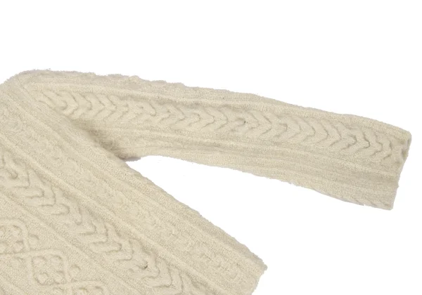 Yohji Yamamoto FEMME Turtleneck Cable Knit Sweater K-170350_004