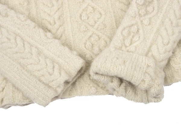 Yohji Yamamoto FEMME Turtleneck Cable Knit Sweater K-170350_005