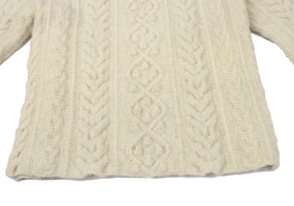 Yohji Yamamoto FEMME Turtleneck Cable Knit Sweater K-170350_006