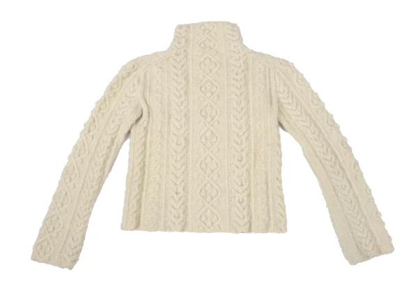 Yohji Yamamoto FEMME Turtleneck Cable Knit Sweater K-170350_008