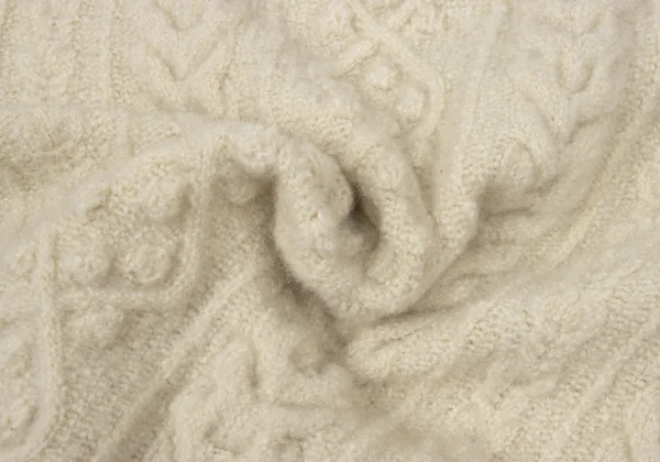 Yohji Yamamoto FEMME Turtleneck Cable Knit Sweater K-170350_010