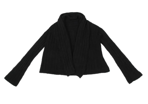 Yohji Yamamoto FEMME Wool Nylon Buttonless Shawl Cardigan K-170351_002