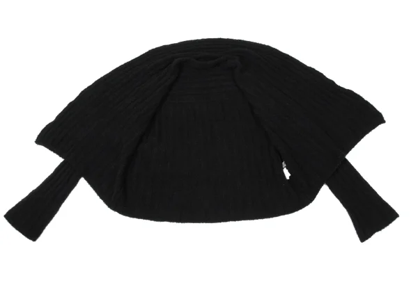 Yohji Yamamoto FEMME Wool Nylon Buttonless Shawl Cardigan K-170351_007