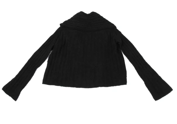 Yohji Yamamoto FEMME Wool Nylon Buttonless Shawl Cardigan K-170351_008