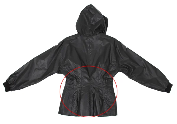 Jean Paul GAULTIER Waist Shaping Dart Zip Hooded Rubber Jacket K-170361_013