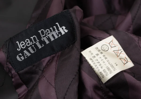 Jean Paul GAULTIER Waist Shaping Dart Zip Hooded Rubber Jacket K-170361_018
