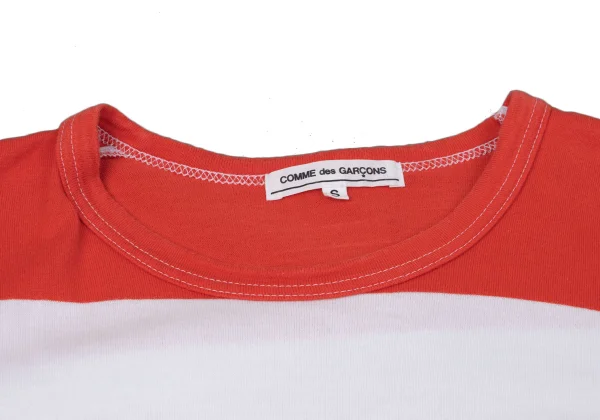 COMME des GARCON Floral Printed Hem Stripe T Shirt K-170364_005