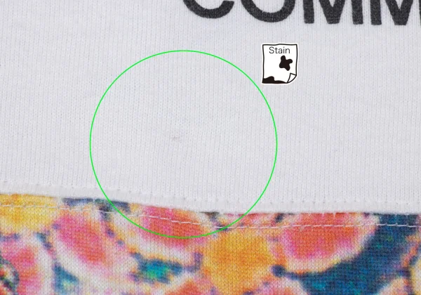 COMME des GARCON Floral Printed Hem Stripe T Shirt K-170364_010