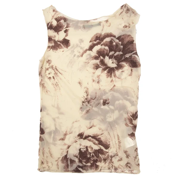 Yohji Yamamoto FEMME Printed Nylon Stretch Sleeveless Top K-170365_002