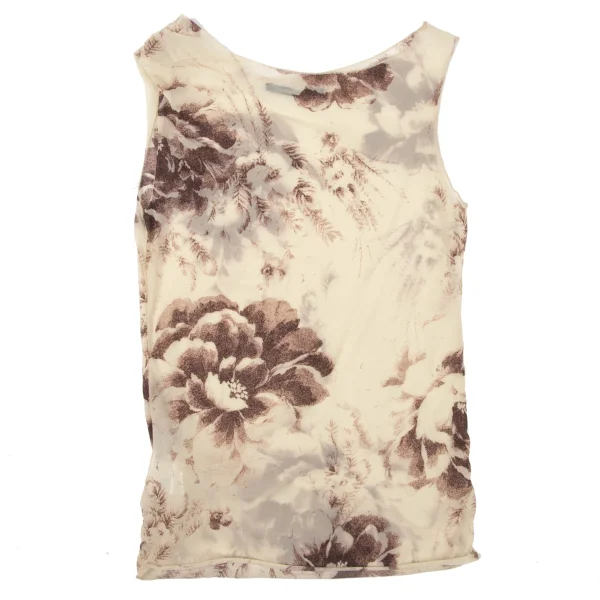 Yohji Yamamoto FEMME Printed Nylon Stretch Sleeveless Top K-170365_009