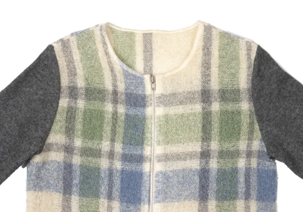 Y's for living Check Switching Loop Knit Zip Cardigan K-170367_003