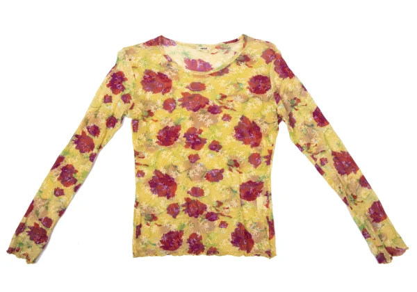 Iwish Botanical Jacquard Mesh T Shirt K-170369_002