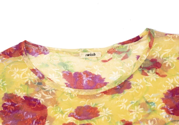 Iwish Botanical Jacquard Mesh T Shirt K-170369_004