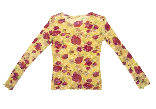 Iwish Botanical Jacquard Mesh T Shirt K-170369_010