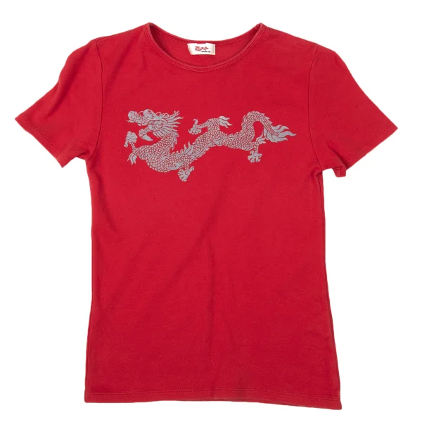 VIVIENNETAM Flocky Dragon Printed T Shirt Red 0 K-170370_001