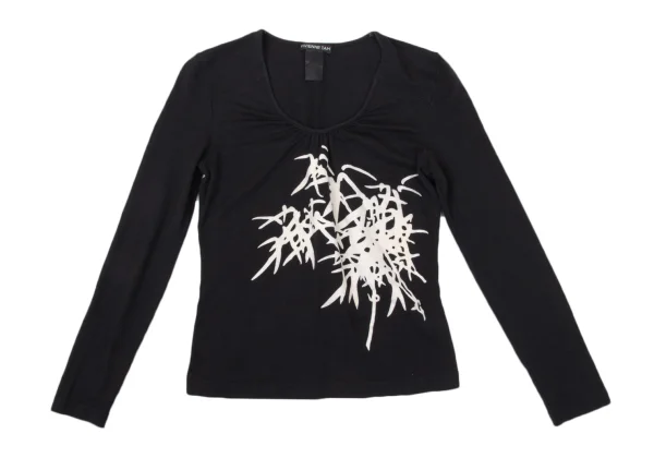 VIVIENNETAM Flocky Printed Gather Neck T Shirt K-170371_002