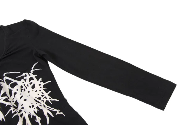 VIVIENNETAM Flocky Printed Gather Neck T Shirt K-170371_009