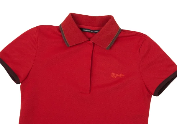 VIVIENNETAM One Point Rubber Dragon Polo Shirt K-170372_002
