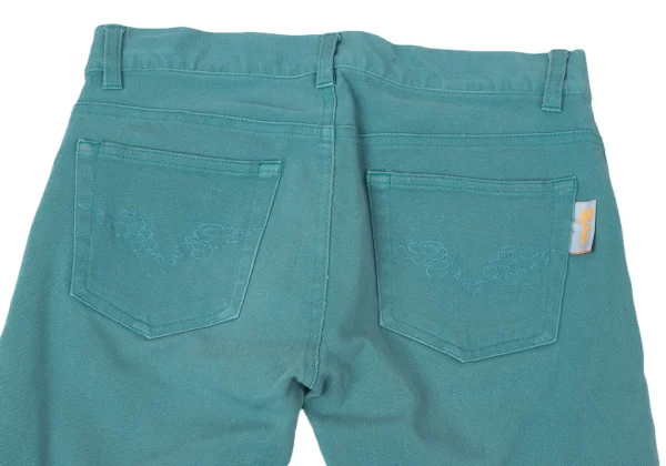 VIVIENNETAM Embroidery Pocket Stretch Cropped Pants K-170374_002