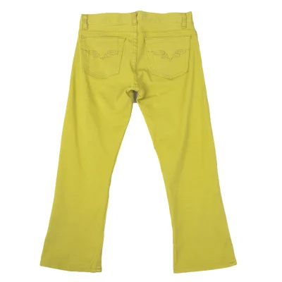 VIVIENNETAM Embroidery Pocket Stretch Cropped Pants