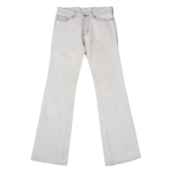 VIVIENNETAM Cotton Uneven Dyeing Flare Jeans White 0 K-170376_001