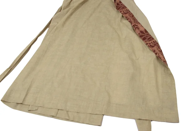 DRIES VAN NOTEN Cotton Floral Taping Wrap Skirt K-170380_006