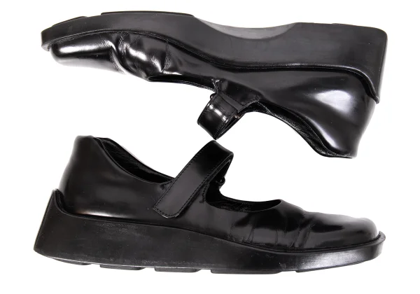 PRADA Square Toe Mary Jane Leather Shoes K-170385_003