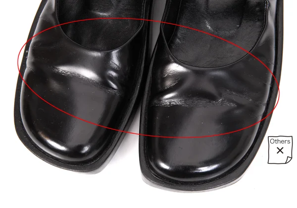 PRADA Square Toe Mary Jane Leather Shoes K-170385_005