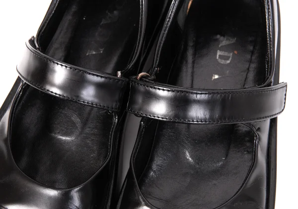 PRADA Square Toe Mary Jane Leather Shoes K-170385_006