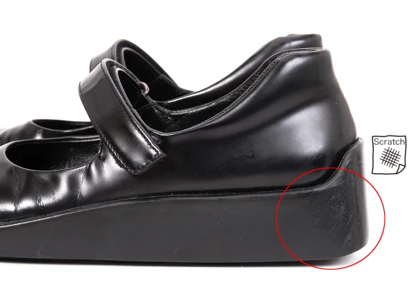 PRADA Square Toe Mary Jane Leather Shoes K-170385_008