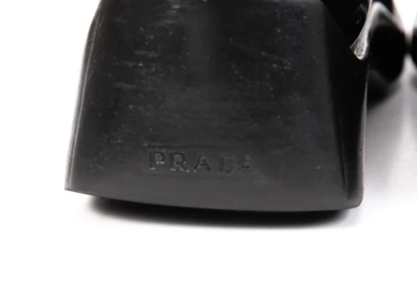 PRADA Square Toe Mary Jane Leather Shoes K-170385_011
