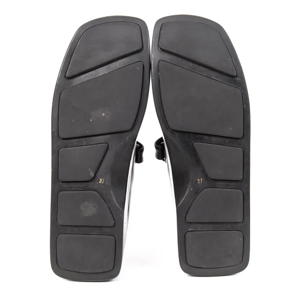 PRADA Square Toe Mary Jane Leather Shoes K-170385_013