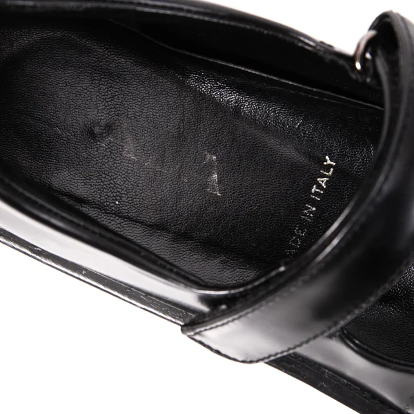 PRADA Square Toe Mary Jane Leather Shoes K-170385_016