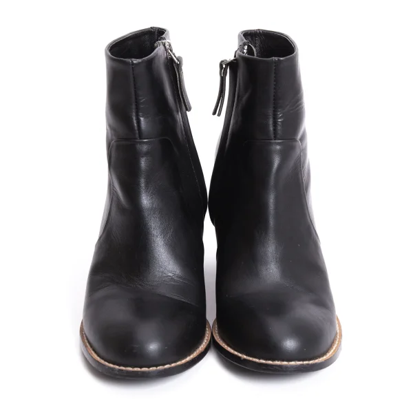 Y's Side Zip Leather Heel Boots K-170395_002