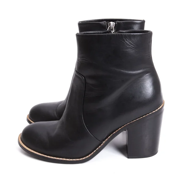 Y's Side Zip Leather Heel Boots K-170395_003