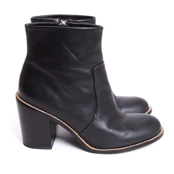 Y's Side Zip Leather Heel Boots K-170395_006