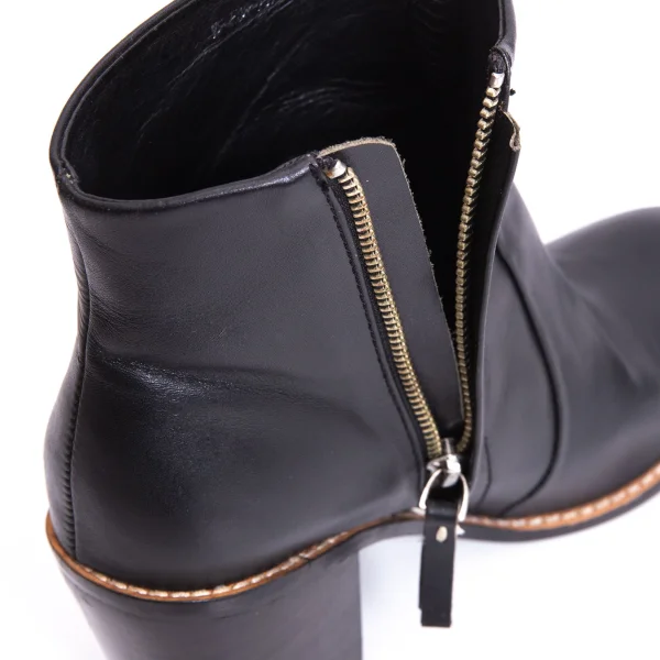 Y's Side Zip Leather Heel Boots K-170395_012