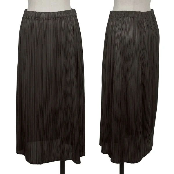 ISSEY MIYAKE Pleats Skirt Dark Brown M K-170400_001