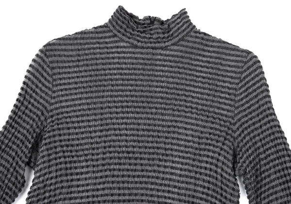 ISSEY MIYAKE HaaT Stripe Turtle Neck Top K-170406_003