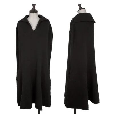Yohji Yamamoto FEMME Wool Sailor Collar Sleeveless Knit Dress