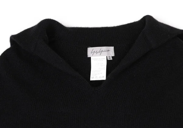 Yohji Yamamoto FEMME Wool Sailor Collar Sleeveless Knit Dress K-170409_004