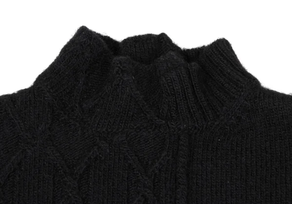 Yohji Yamamoto FEMME Cable Knit High-neck Sweater K-170410_004