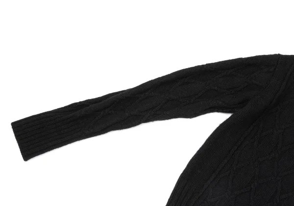 Yohji Yamamoto FEMME Cable Knit High-neck Sweater K-170410_005