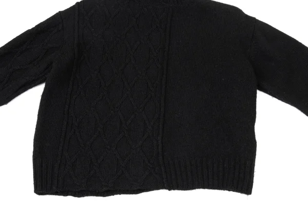 Yohji Yamamoto FEMME Cable Knit High-neck Sweater K-170410_008