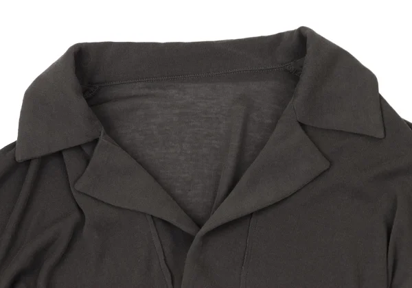 Yohji Yamamoto FEMME Cotton Skipper Long-sleeve Polo Shirt K-170412_004