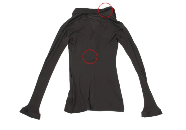Yohji Yamamoto FEMME Cotton Skipper Long-sleeve Polo Shirt K-170412_012