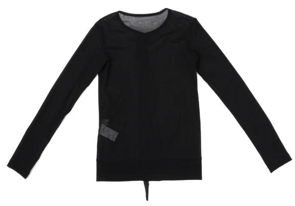 Yohji Yamamoto FEMME Frilled Front Switching Mesh Cardigan K-170413_010