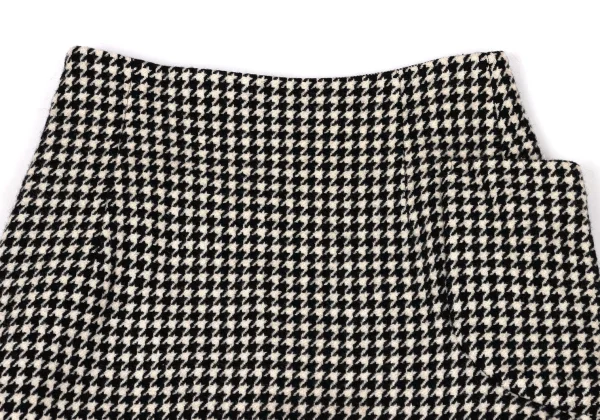 Yohji Yamamoto FEMME Houndstooth Hem Fringe Long Skirt K-170419_005
