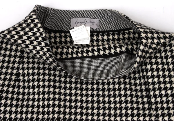 Yohji Yamamoto FEMME Houndstooth Hem Fringe Long Skirt K-170419_006