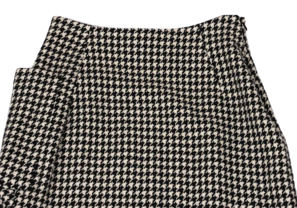 Yohji Yamamoto FEMME Houndstooth Hem Fringe Long Skirt K-170419_011